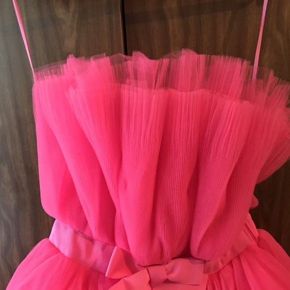 H&M X GIAMBATTISTA VALLI Hot Pink Tulle Dress - Picture 3 of 11